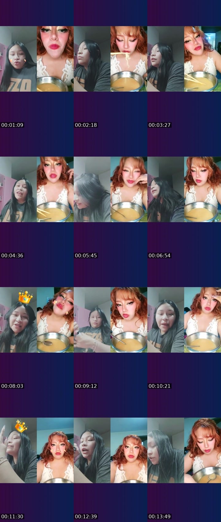 Contact-sheet preview of 💠 Pamcito🌸's Liveme recording
