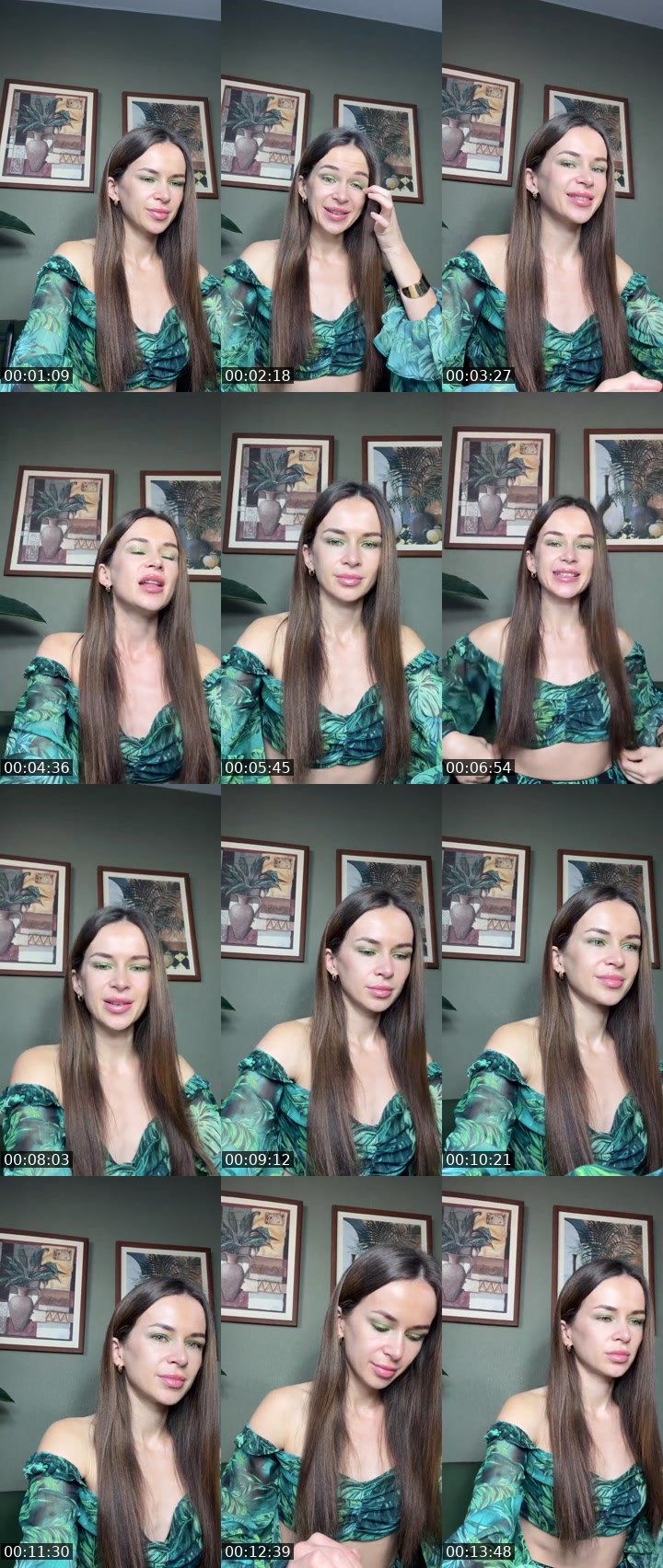 Contact-sheet preview of TROPICANA WOMAN 🐾's Liveme recording