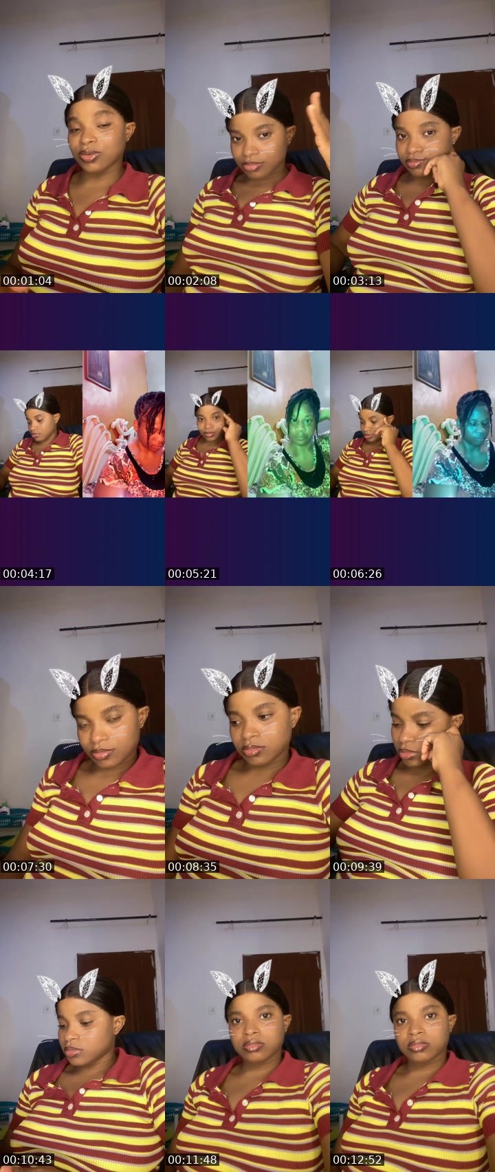 Contact-sheet preview of 🐝 HEAVEN 🕊️'s Liveme recording