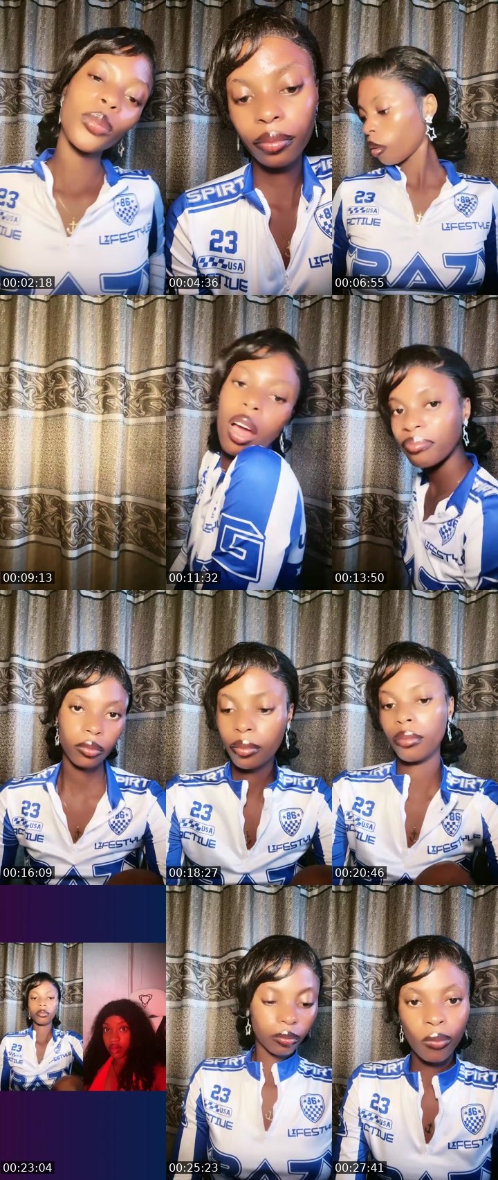 Contact-sheet preview of 𝕄𝕤.𝕎𝕙𝕚𝕕's Liveme recording