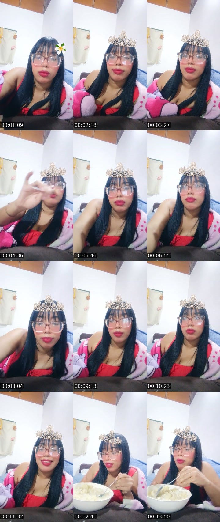 Contact-sheet preview of 🌈La Baby💗's Liveme recording