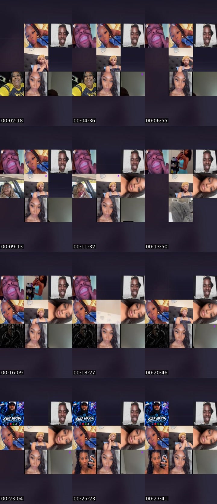 Contact-sheet preview of Redhead❤️2's Liveme recording