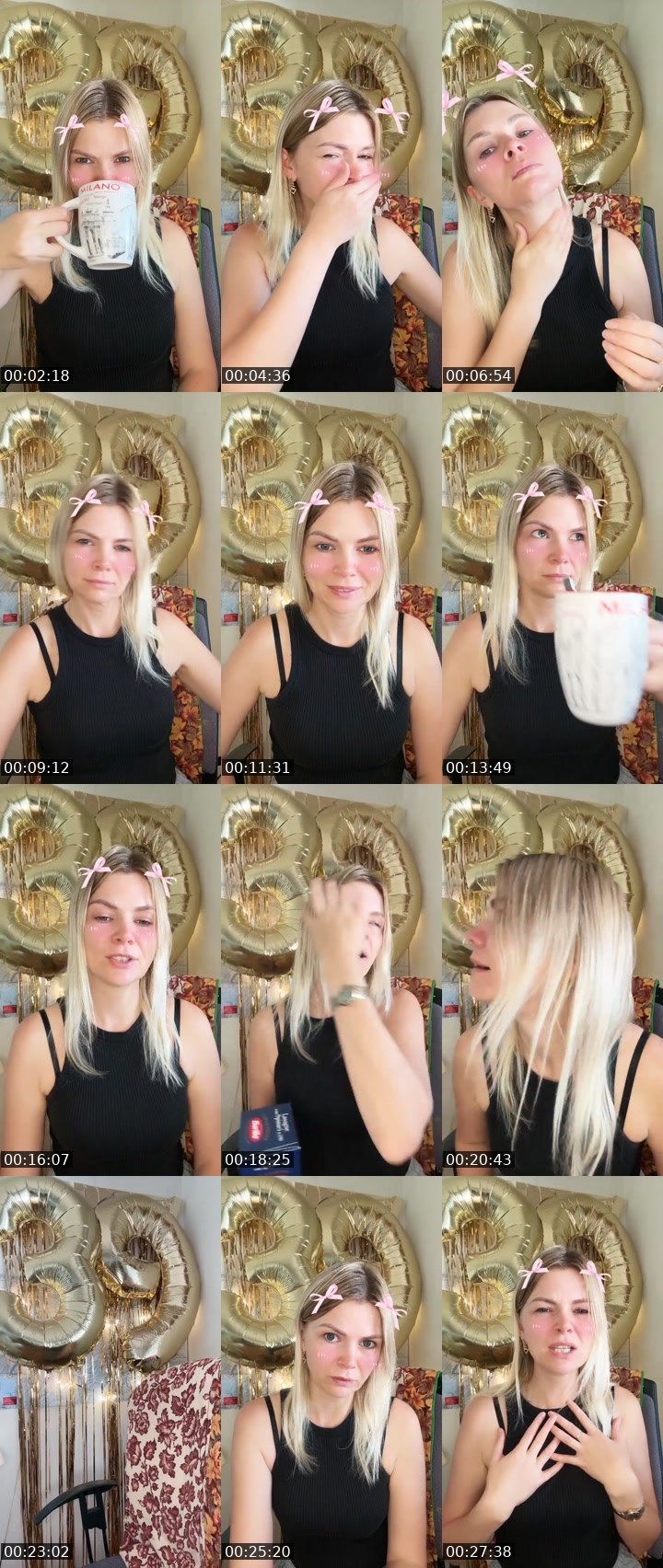 Contact-sheet preview of 🐨HELEN ㋡19🏔️'s Liveme recording