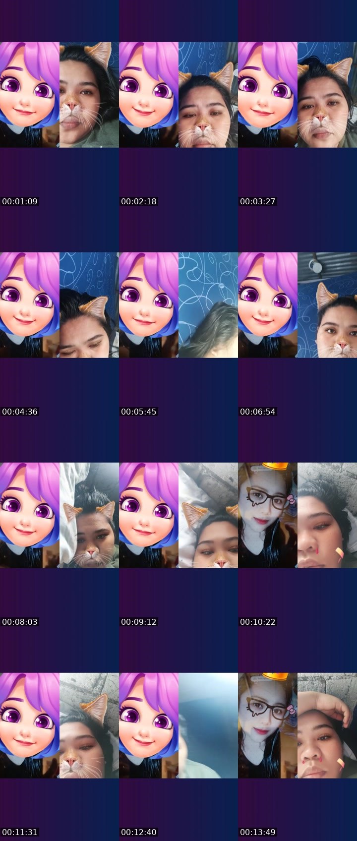 Contact-sheet preview of 👸Love🐝's Liveme recording