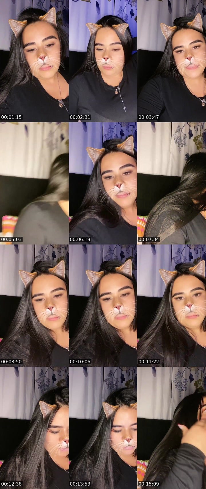 Contact-sheet preview of ♡𝕮𝖆𝖒𝖎𝖎𝖎🧿🕶️'s Liveme recording