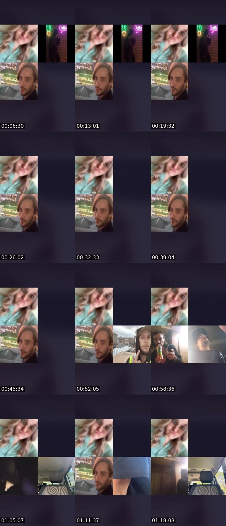 Contact-sheet preview of DabQueen.'s Liveme recording