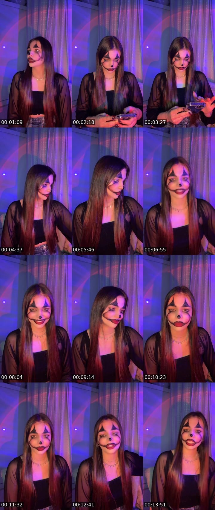 Contact-sheet preview of 𓏲ּ𝄢Hellen Shhh🤫's Liveme recording