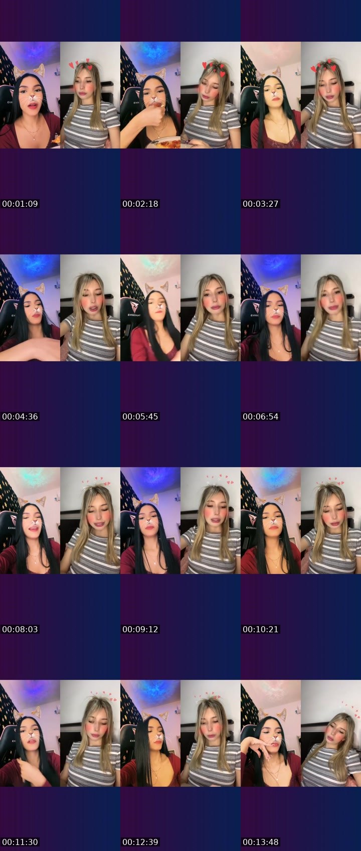 Contact-sheet preview of ✨🌖𝐆É𝐍𝐎𝐕𝐀🩷's Liveme recording