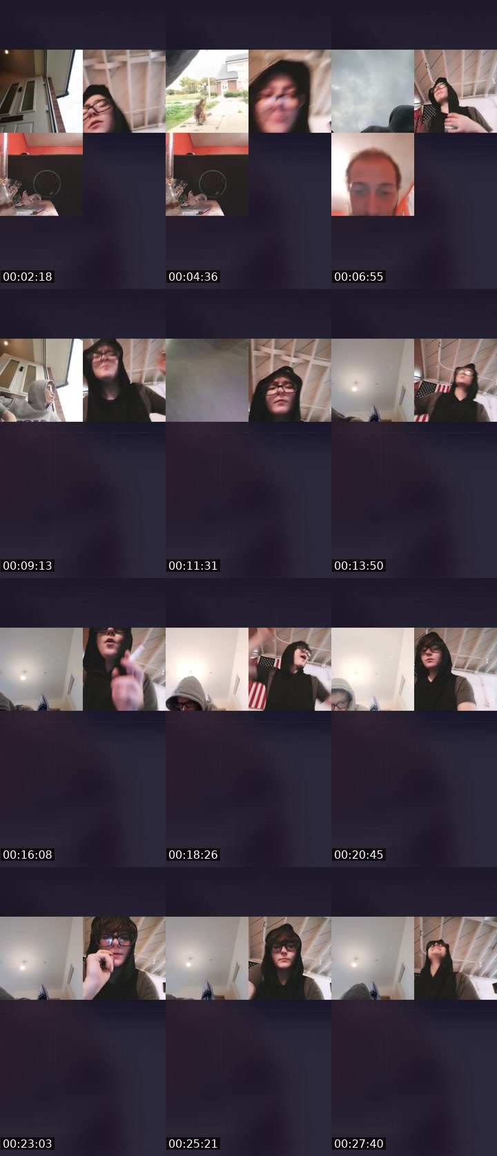 Contact-sheet preview of little miss red's Liveme recording