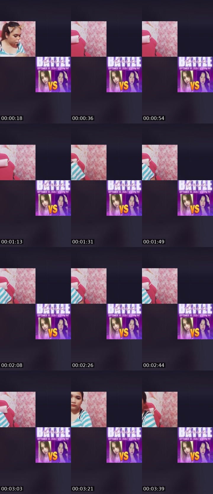 Contact-sheet preview of 17k👸sweet㋡🍂's Liveme recording