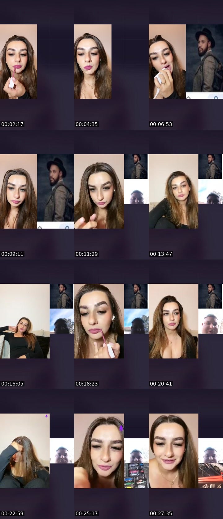 Contact-sheet preview of Ž⃤Ť⃤ •Isadora♡ PT's Liveme recording