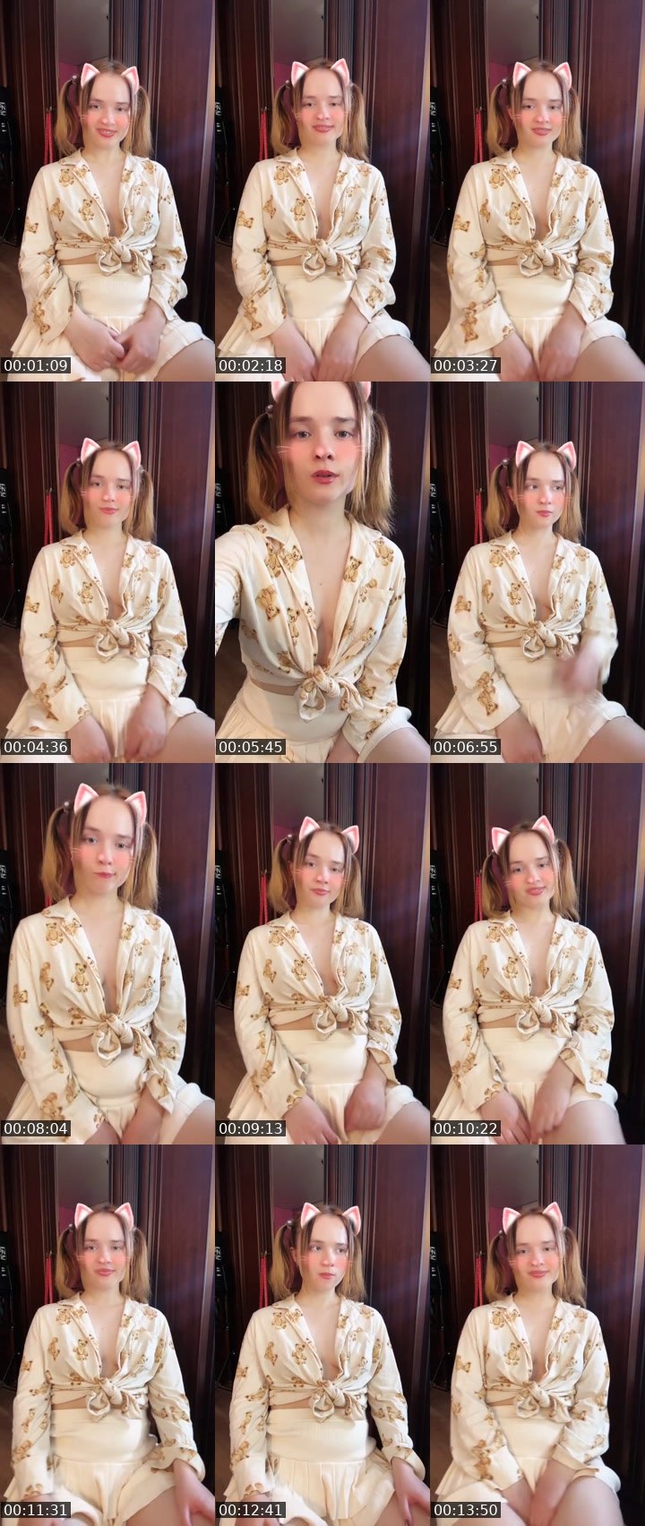 Contact-sheet preview of Tanya Oink-Oink's Liveme recording