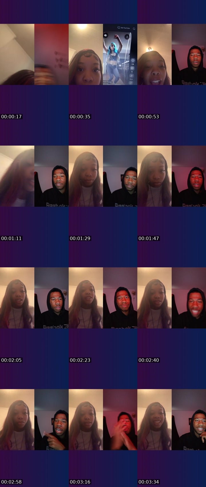 Contact-sheet preview of Kalena Lapresha's Liveme recording