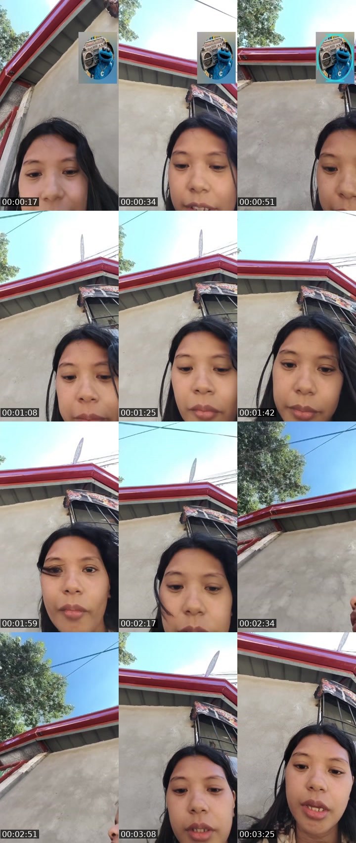 Contact-sheet preview of 😋👸NaLi🦢's Liveme recording
