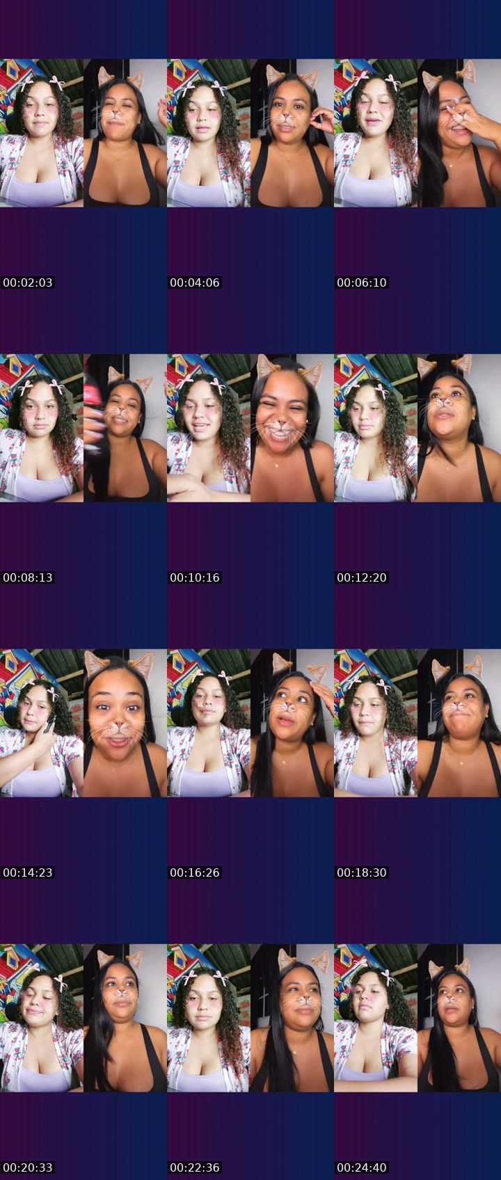 Contact-sheet preview of ☁️eve💨's Liveme recording