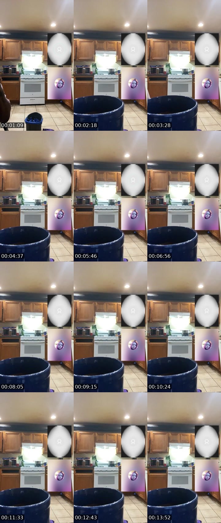Contact-sheet preview of Bossykim omg's Liveme recording