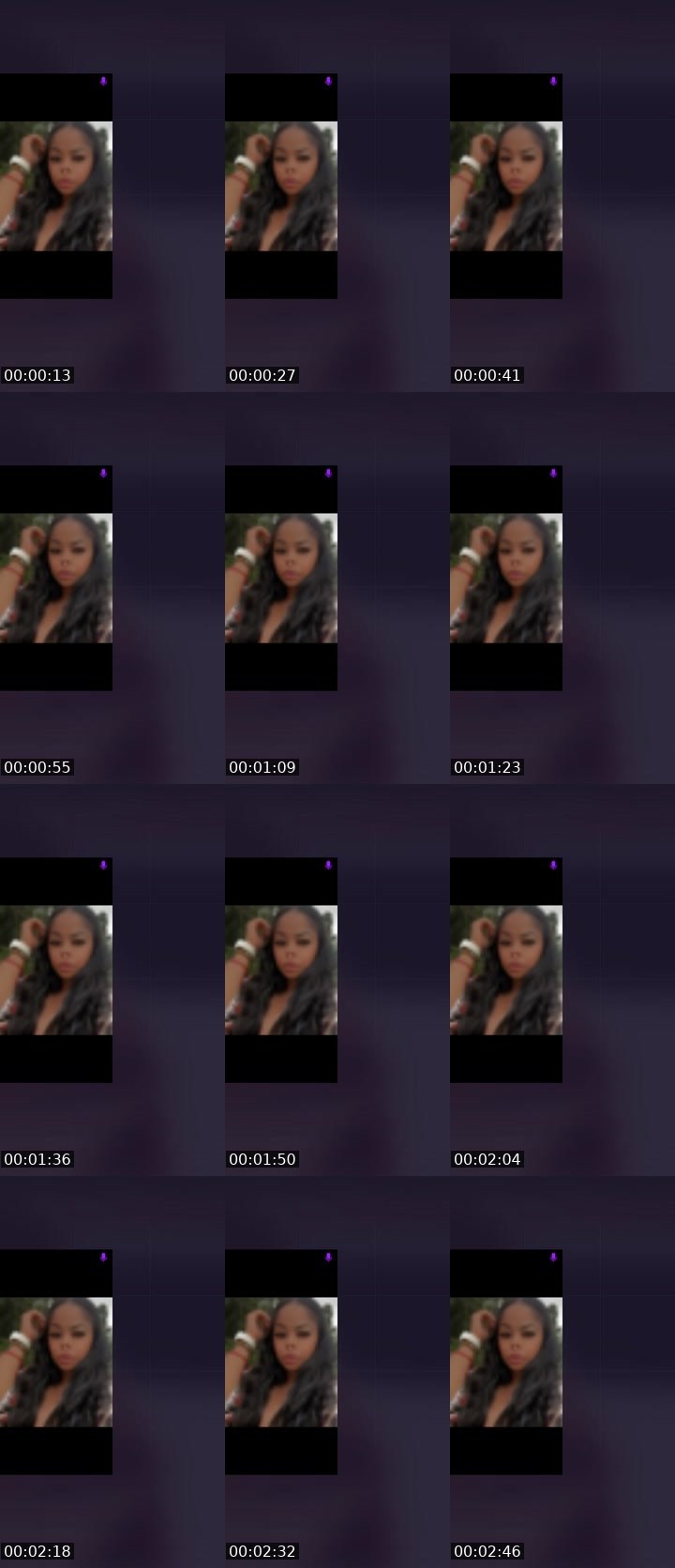 Contact-sheet preview of 🎭⃤ ČĤÚĹĂ 🇩🇴🇯🇲〽️'s Liveme recording