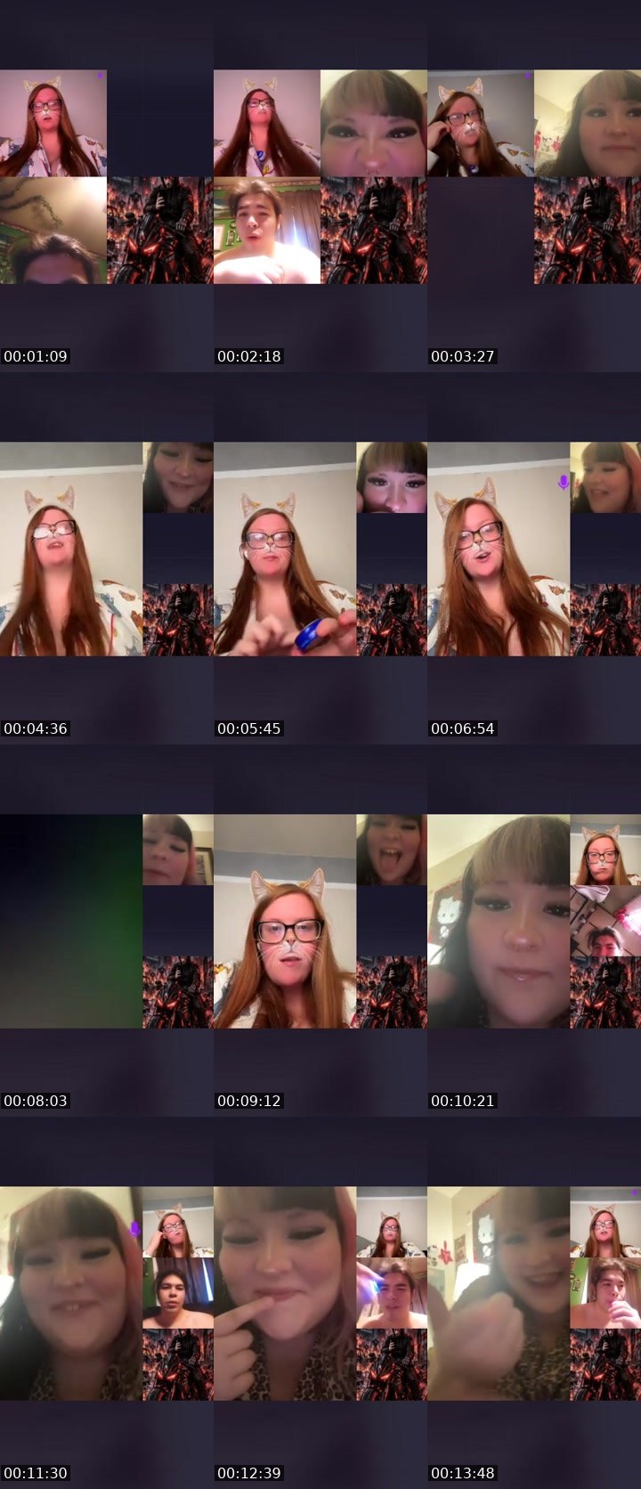 Contact-sheet preview of ᥫ᭡ jade ᥫ᭡'s Liveme recording