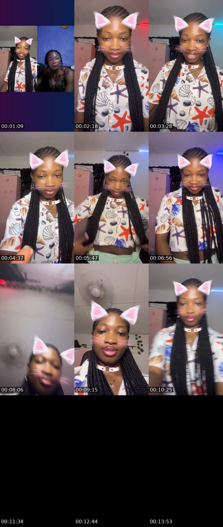 Contact-sheet preview of 🎭Omah ✨❤️'s Liveme recording