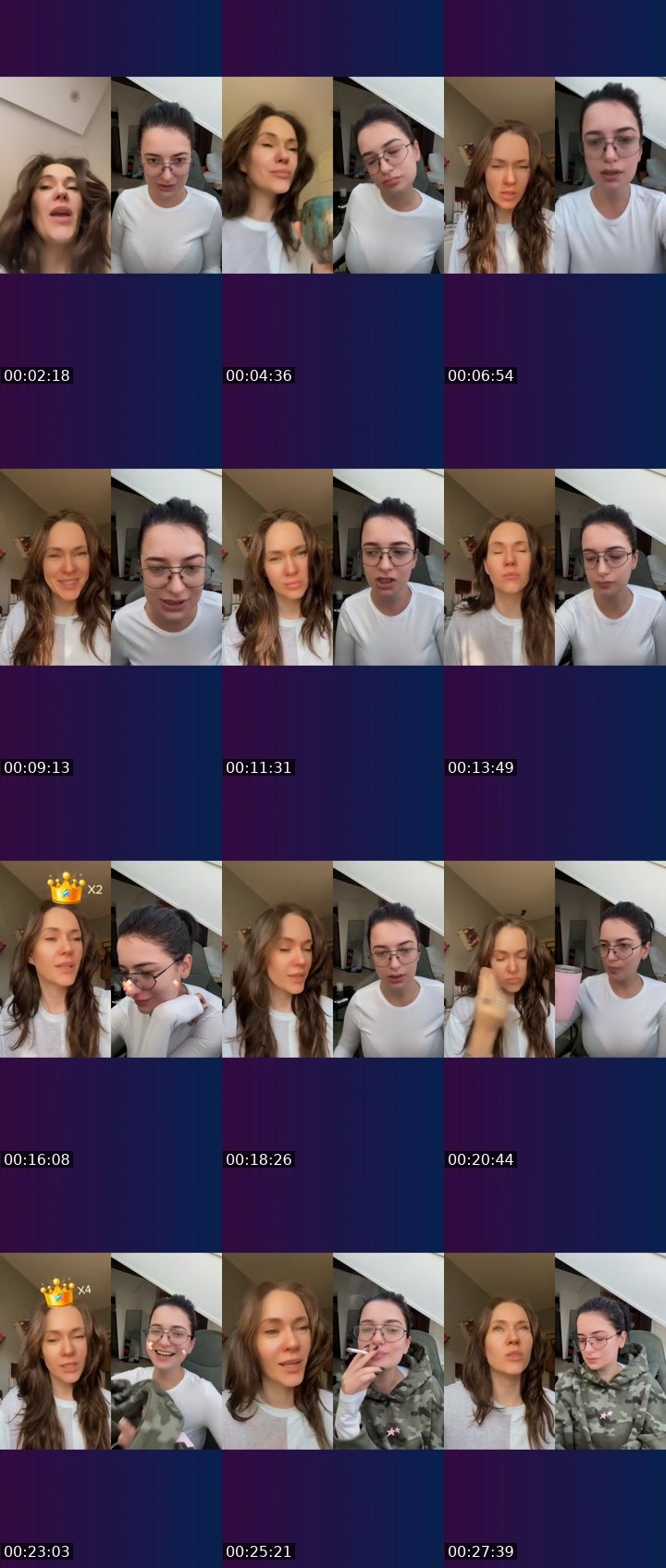 Contact-sheet preview of Nastya🦊FOX's Liveme recording