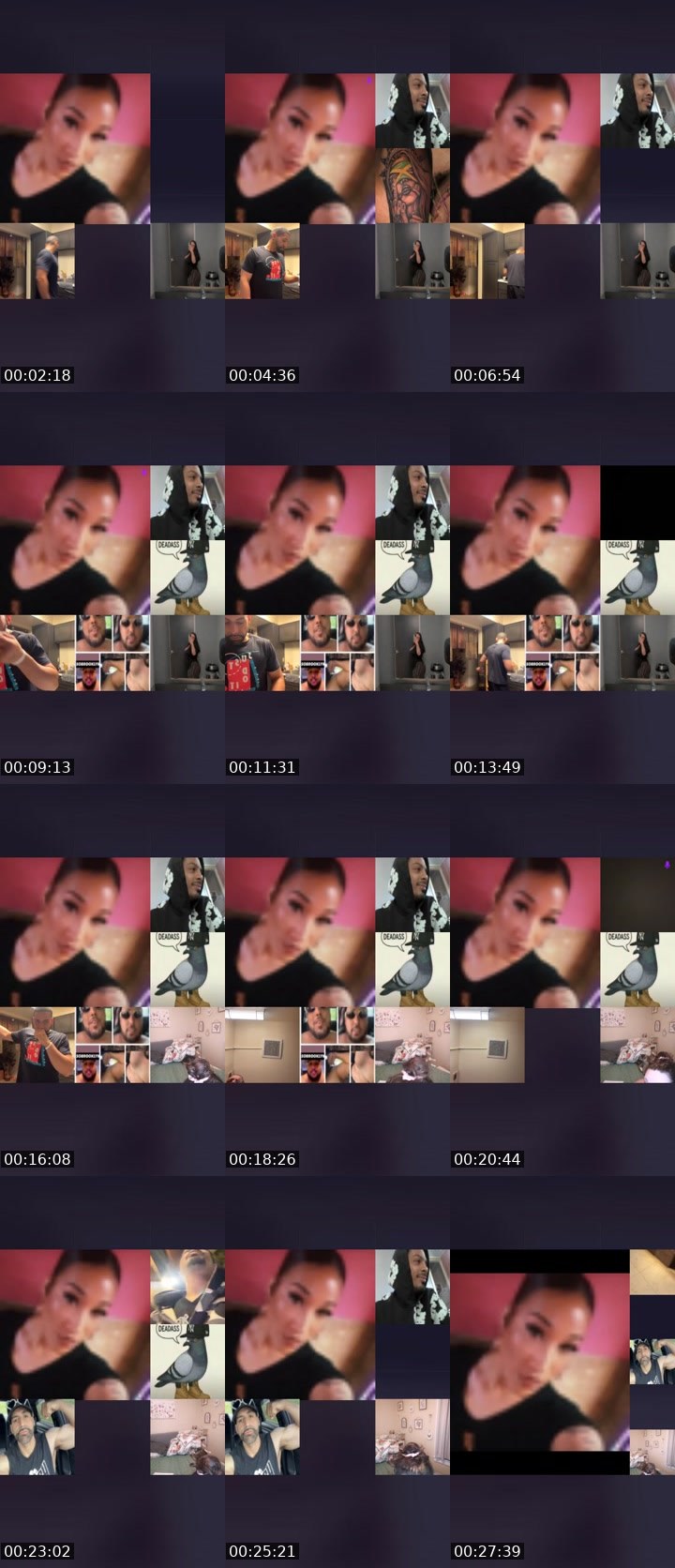 Contact-sheet preview of 𝓙𝓐𝓓𝓐💋's Liveme recording