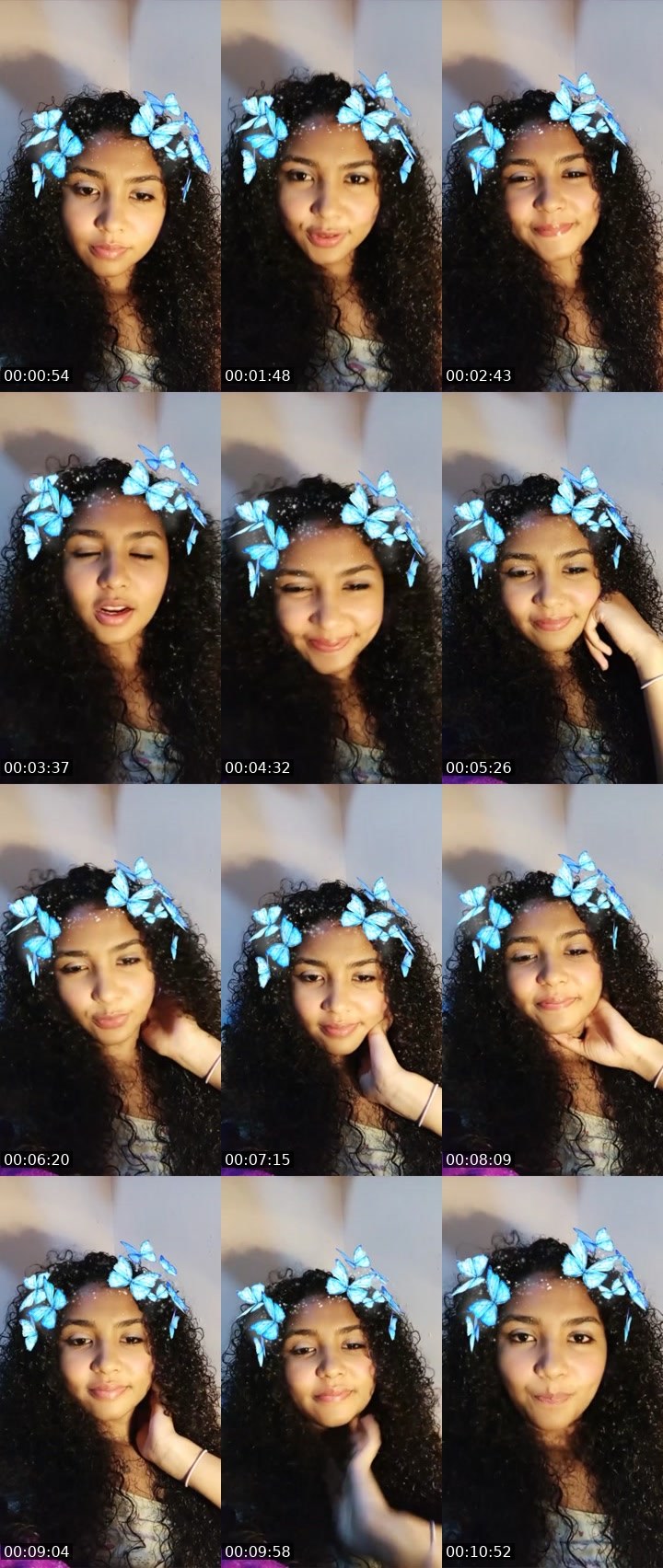 Contact-sheet preview of Rizadita's Liveme recording