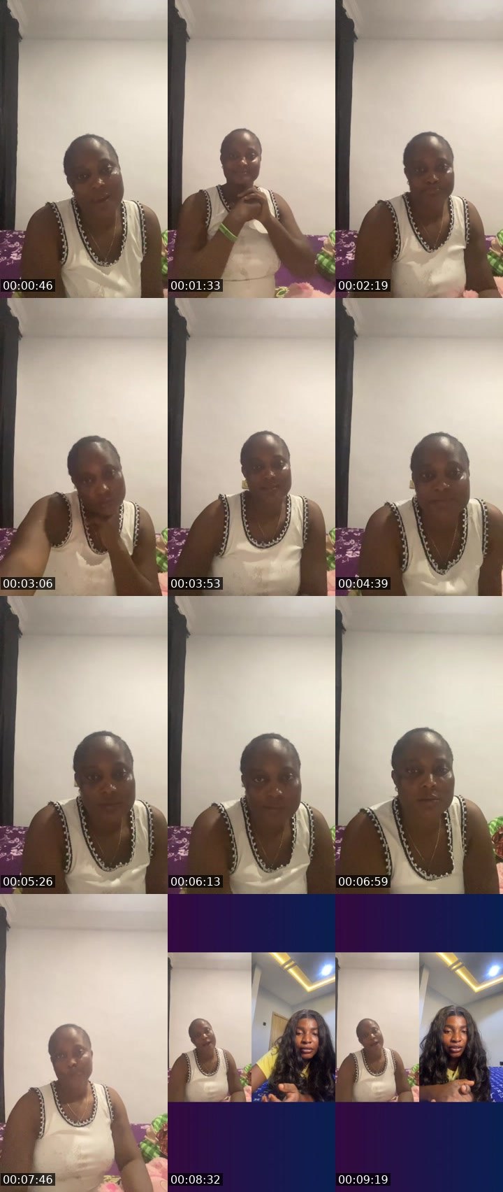 Contact-sheet preview of Happiness's Liveme recording