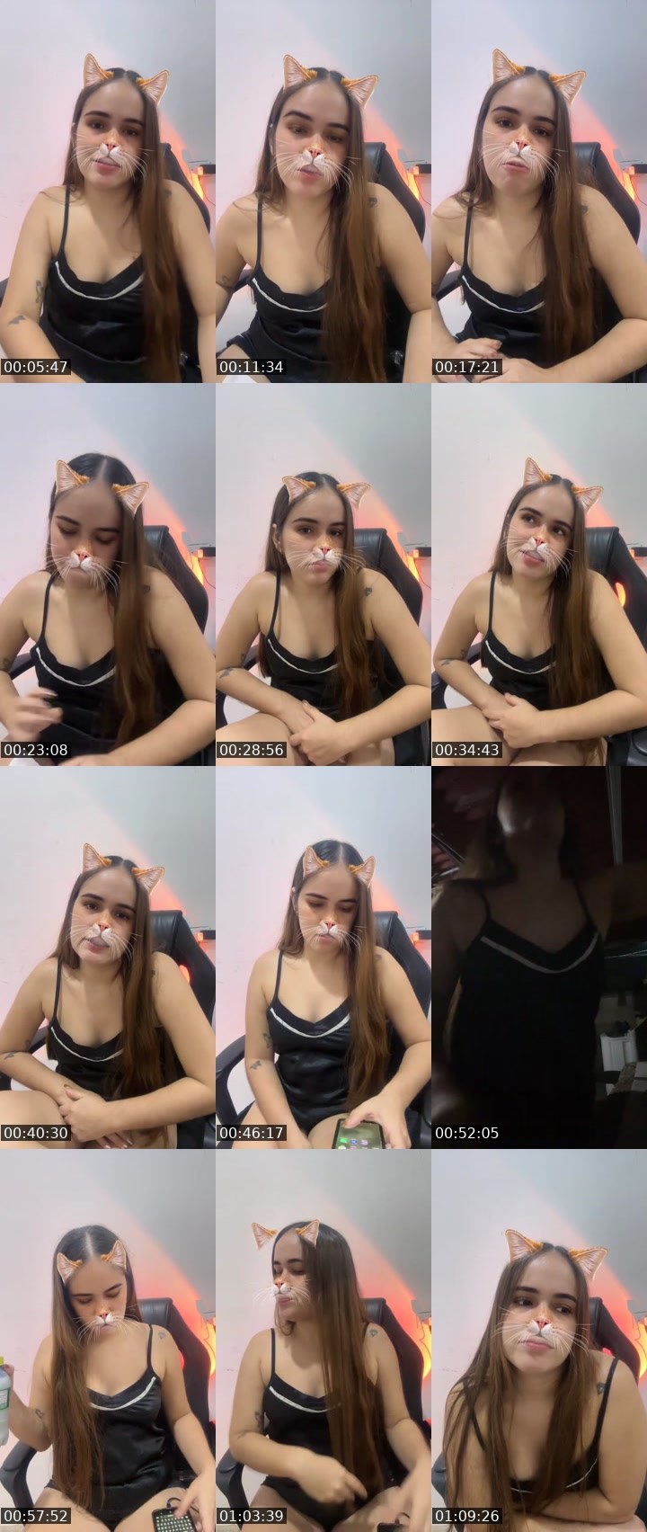 Contact-sheet preview of ✮⋆˙Paola🌸🧸's Liveme recording
