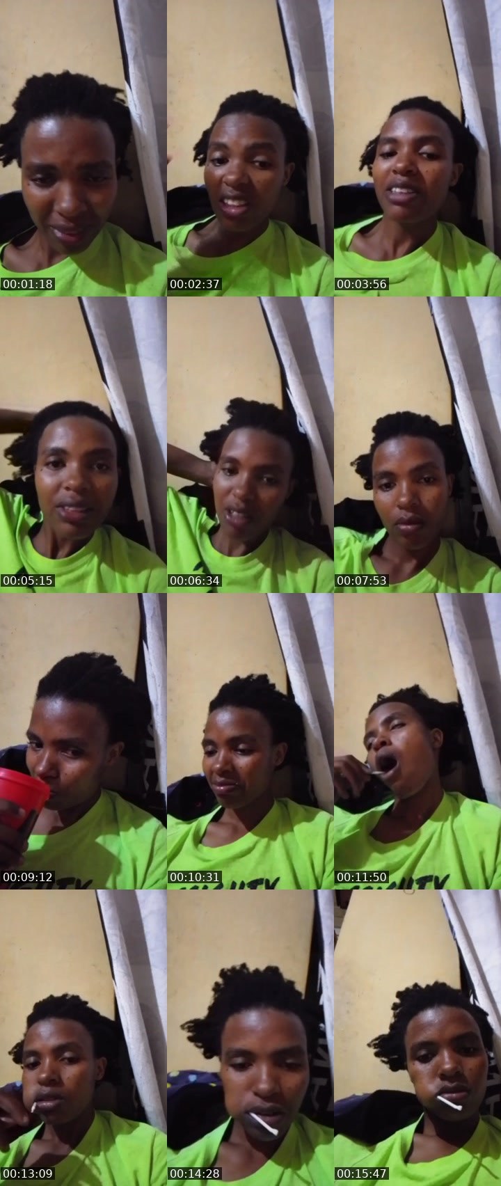 Contact-sheet preview of Jesmond Leah's Liveme recording