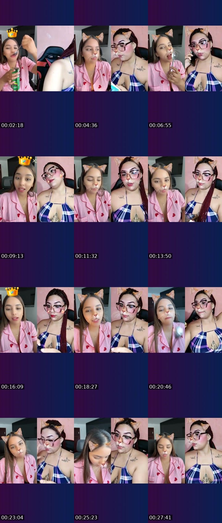 Contact-sheet preview of 🕶️👑𝓣𝓪𝓽𝓲18k☁️🧸's Liveme recording