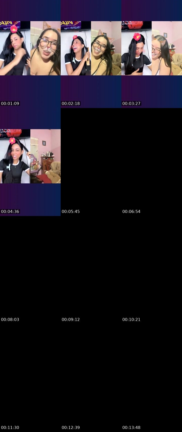 Contact-sheet preview of Lunae🌈🎀✨'s Liveme recording
