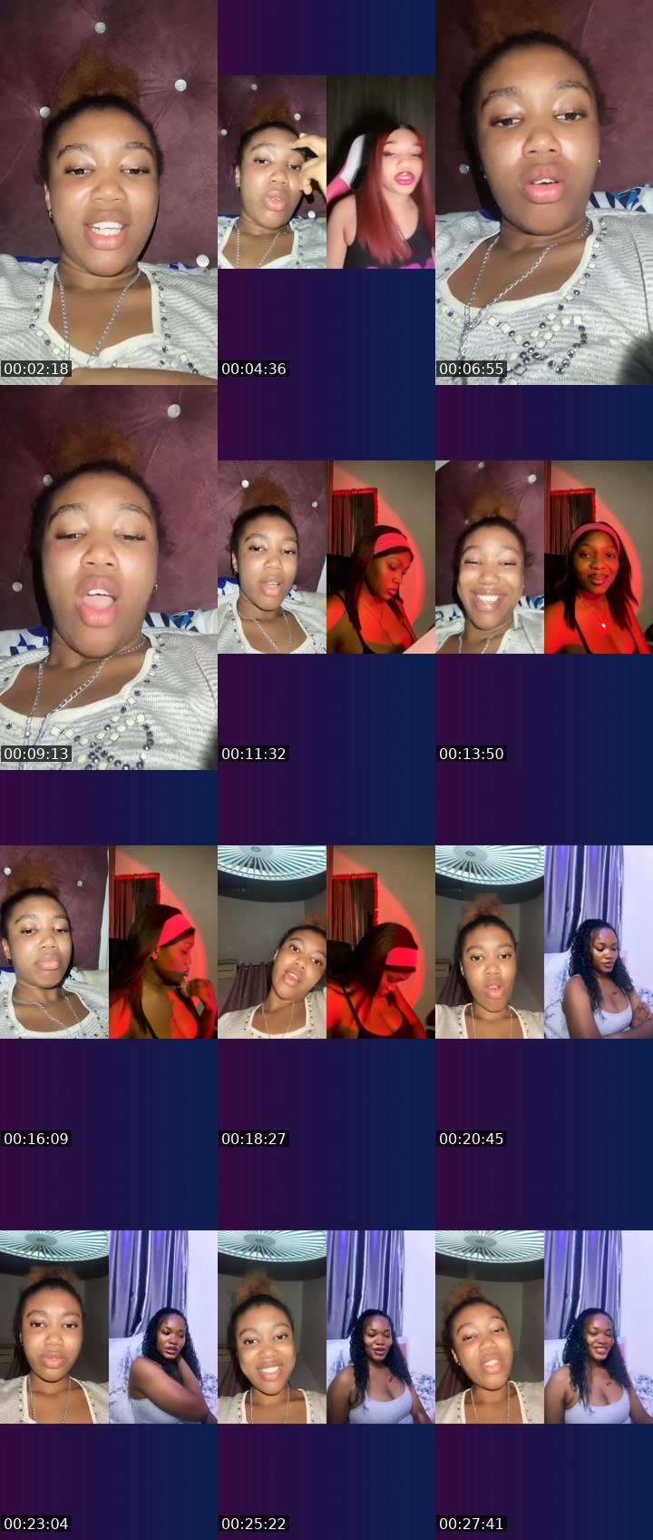 Contact-sheet preview of Angel❤️💋💕's Liveme recording