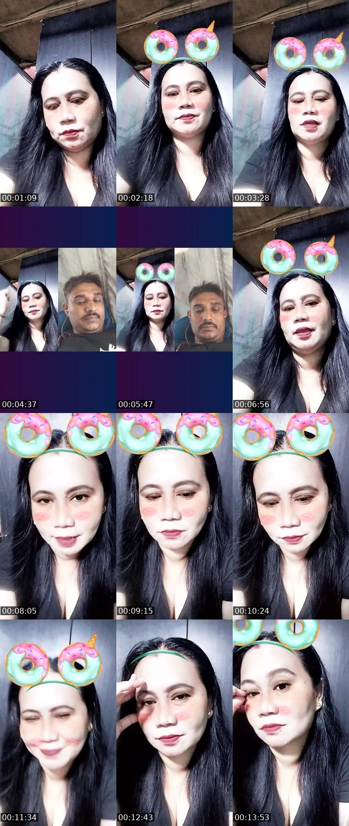 Contact-sheet preview of ❄️🎤jhuday🎶's Liveme recording