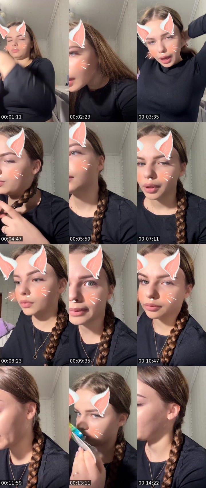 Contact-sheet preview of 𝒷𝓊𝓃𝓃𝓎𝓎𝒷𝑜𝑜🍋's Liveme recording