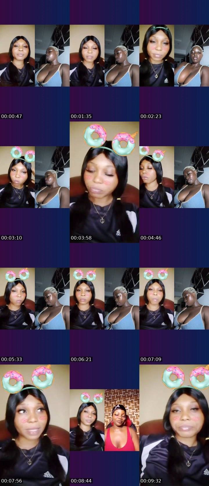 Contact-sheet preview of 🎭Agoddess🩷454T's Liveme recording