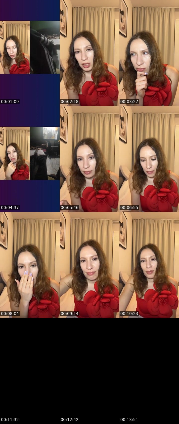 Contact-sheet preview of Eva 808's Liveme recording