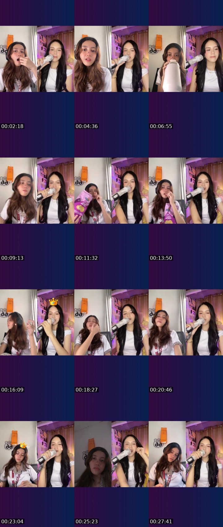 Contact-sheet preview of 👸🏻indie🔮📚's Liveme recording