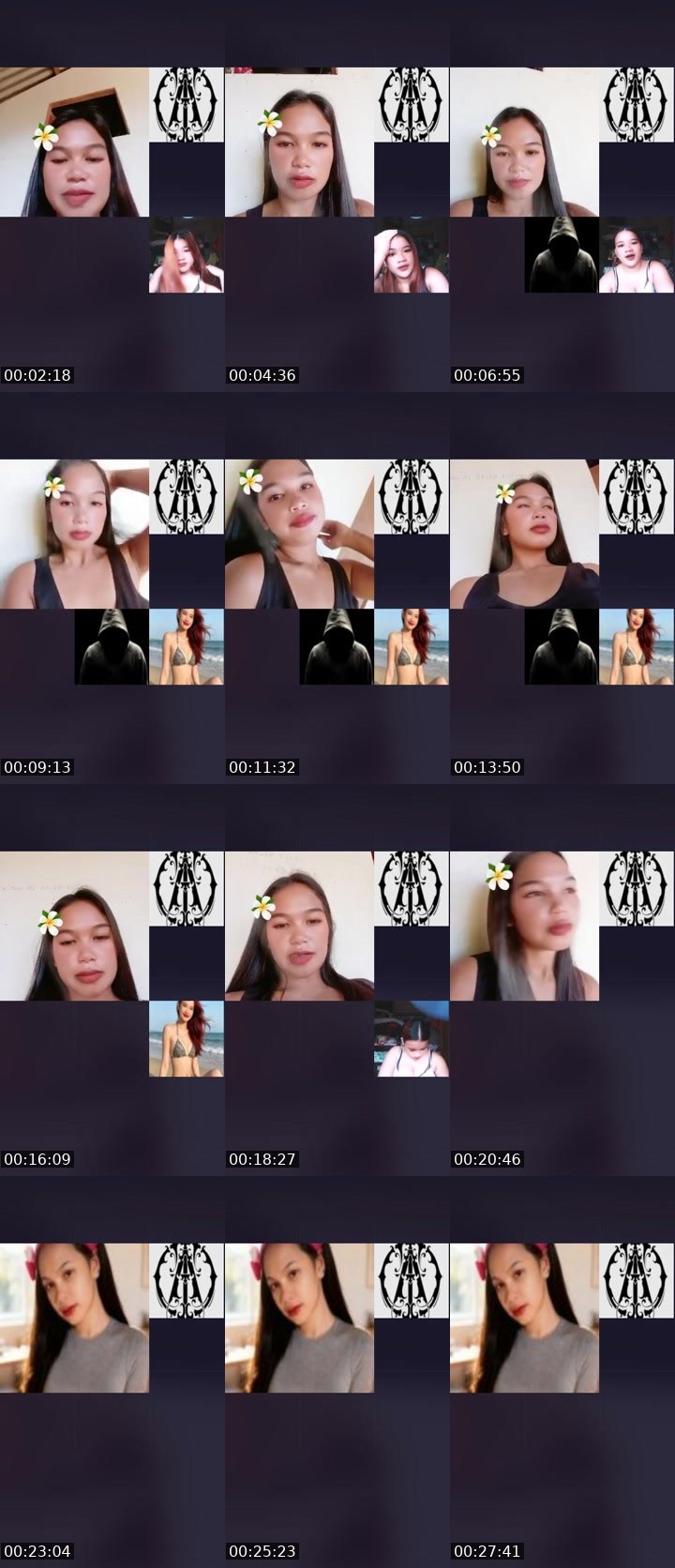 Contact-sheet preview of NP👸 ALEXIE🦸's Liveme recording