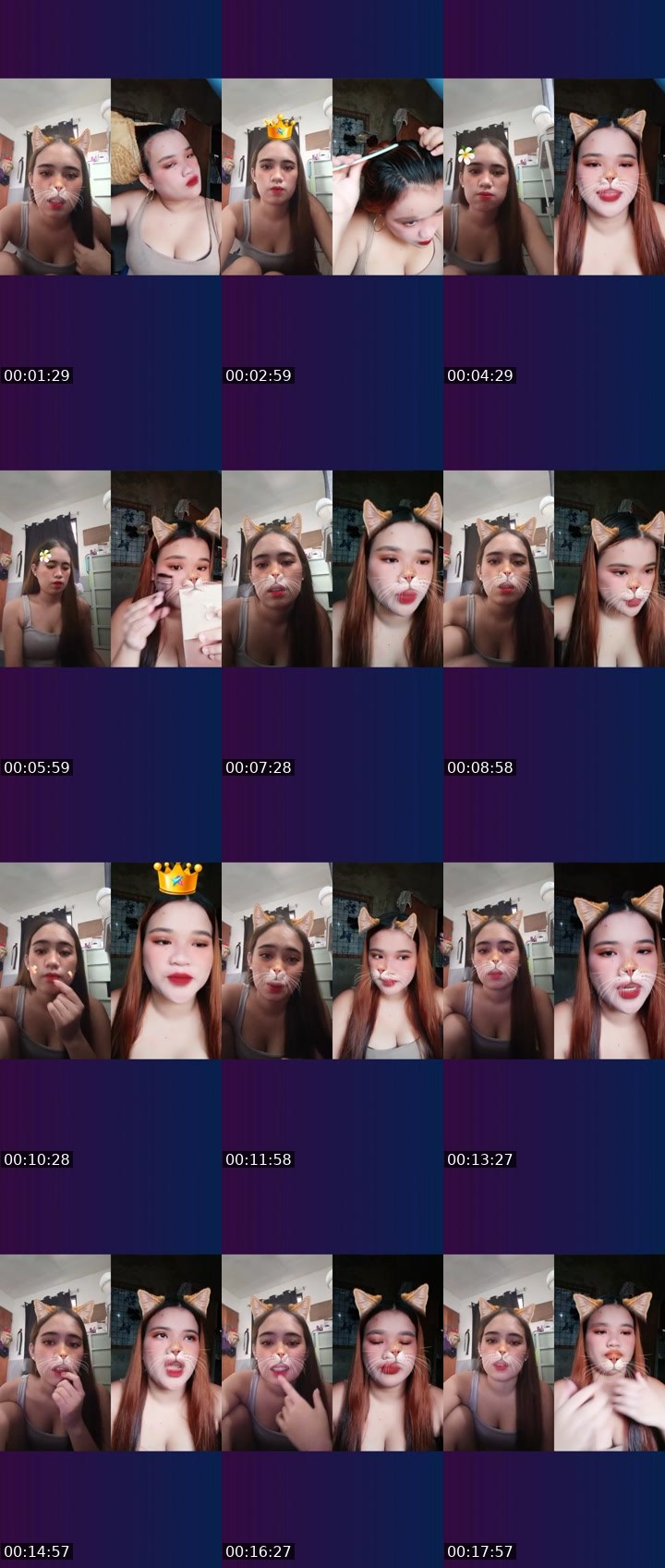 Contact-sheet preview of 👸🏻Alia🐉NP's Liveme recording