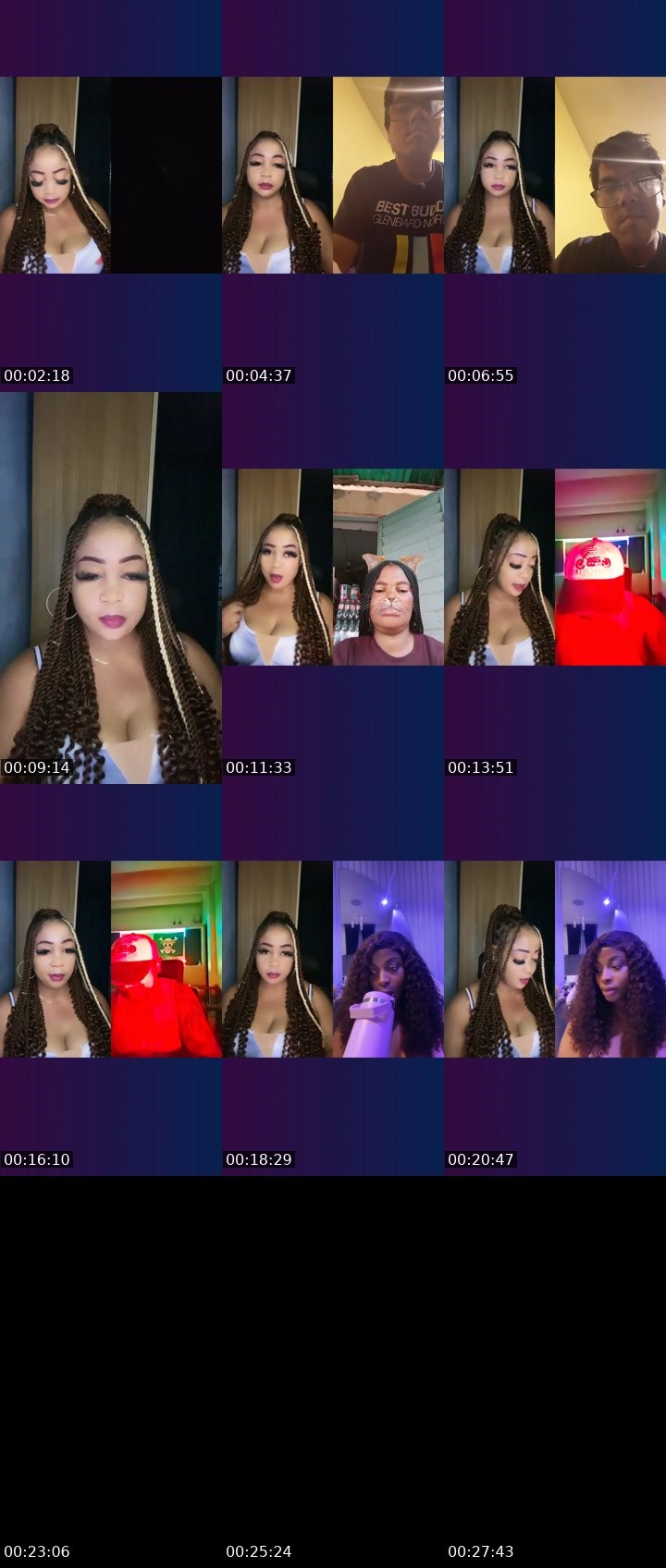 Contact-sheet preview of 🩷11k𝓙uicyberry's Liveme recording