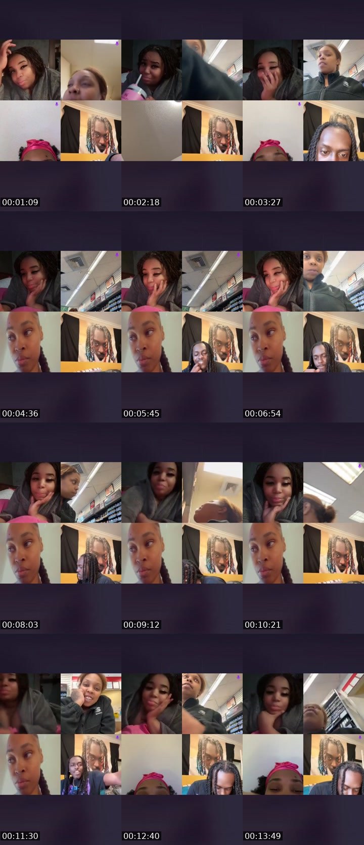 Contact-sheet preview of QUEENNJAS〽️INE🎭 ⃤'s Liveme recording