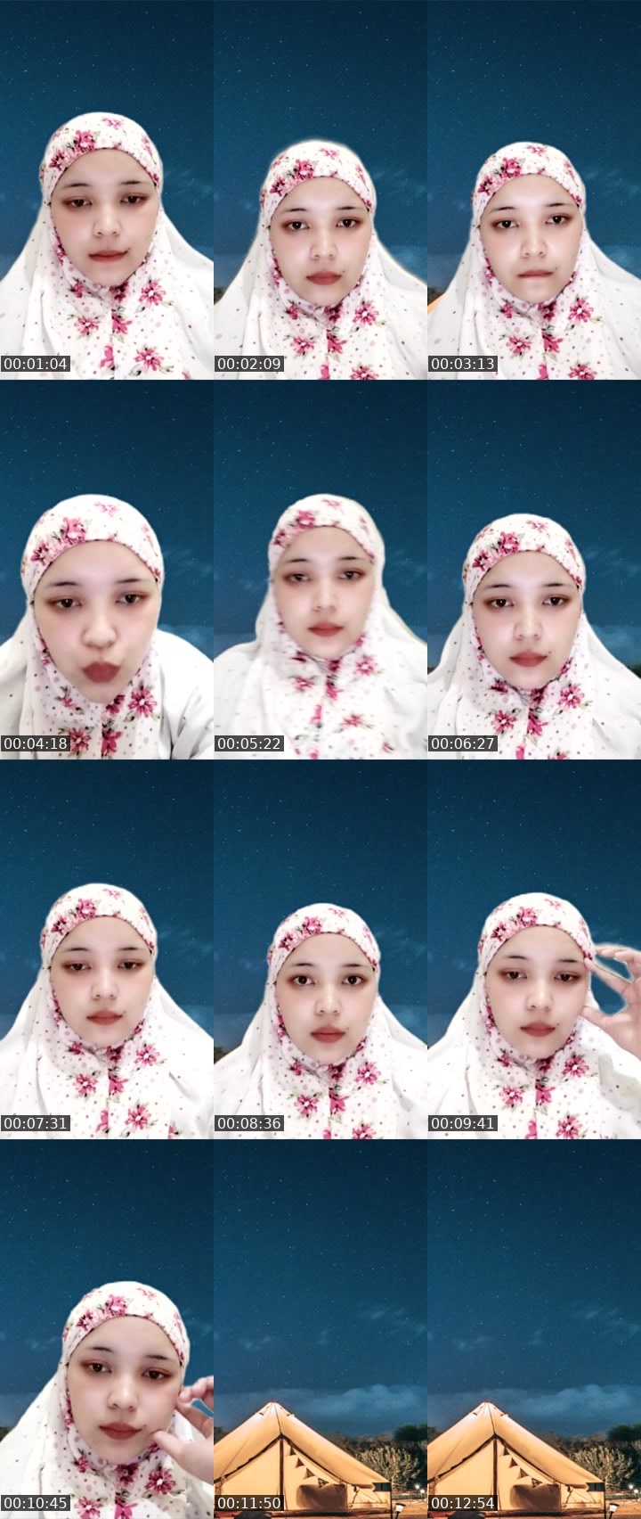 Contact-sheet preview of dinda fitri's Liveme recording