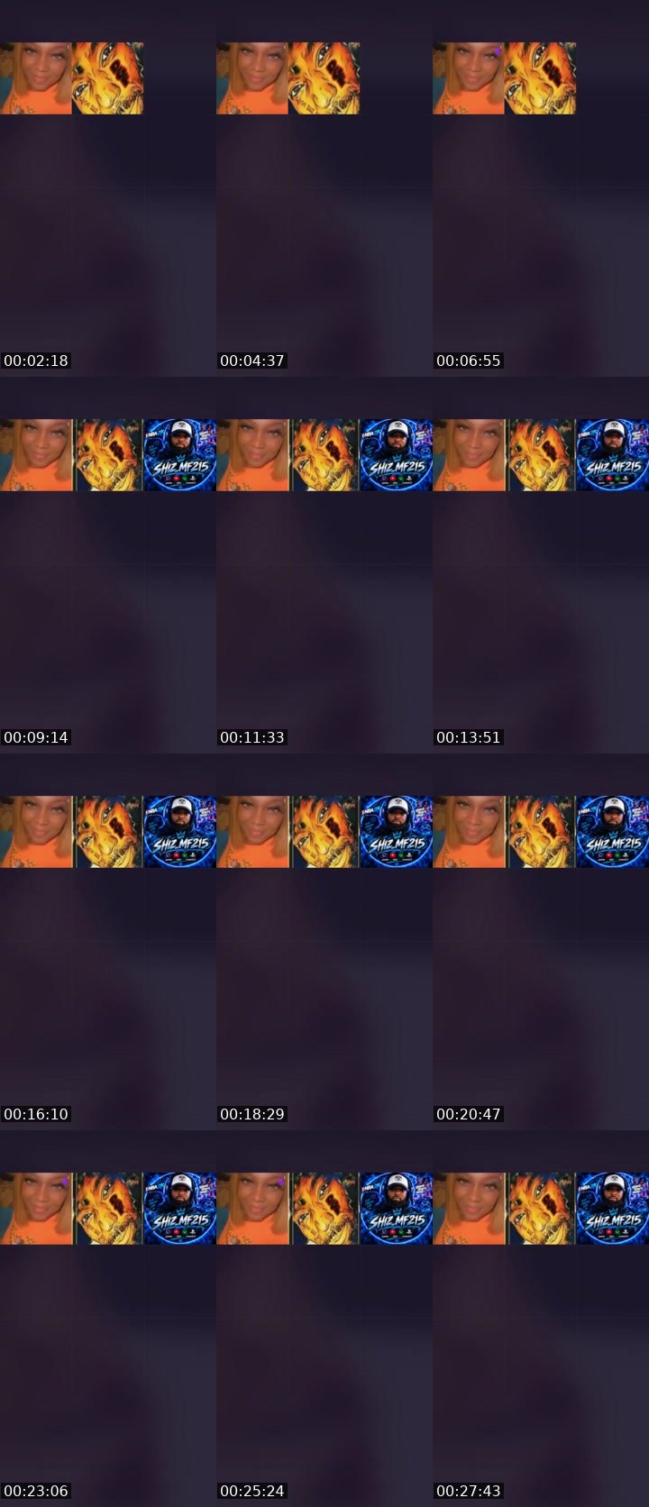 Contact-sheet preview of 💋Shauna2cute 🥰's Liveme recording
