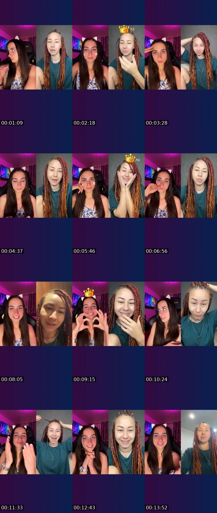 Contact-sheet preview of 𝑬𝓂𝓂𝒾𝒯𝓇𝒶𝒾𝓁🐾's Liveme recording