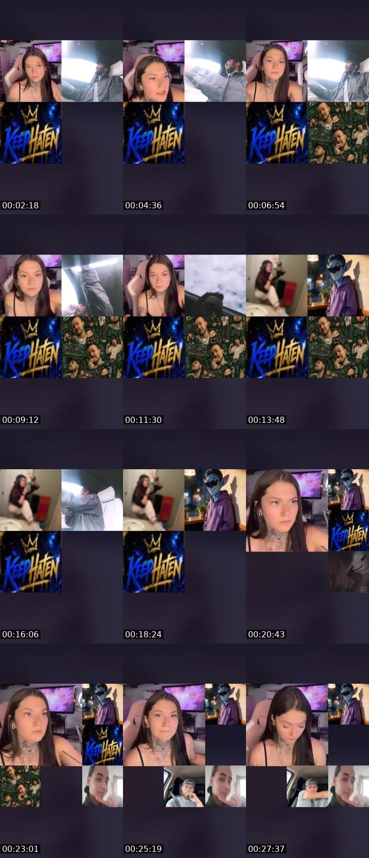Contact-sheet preview of ✧ርᎧᗰᗴT🤍༞'s Liveme recording