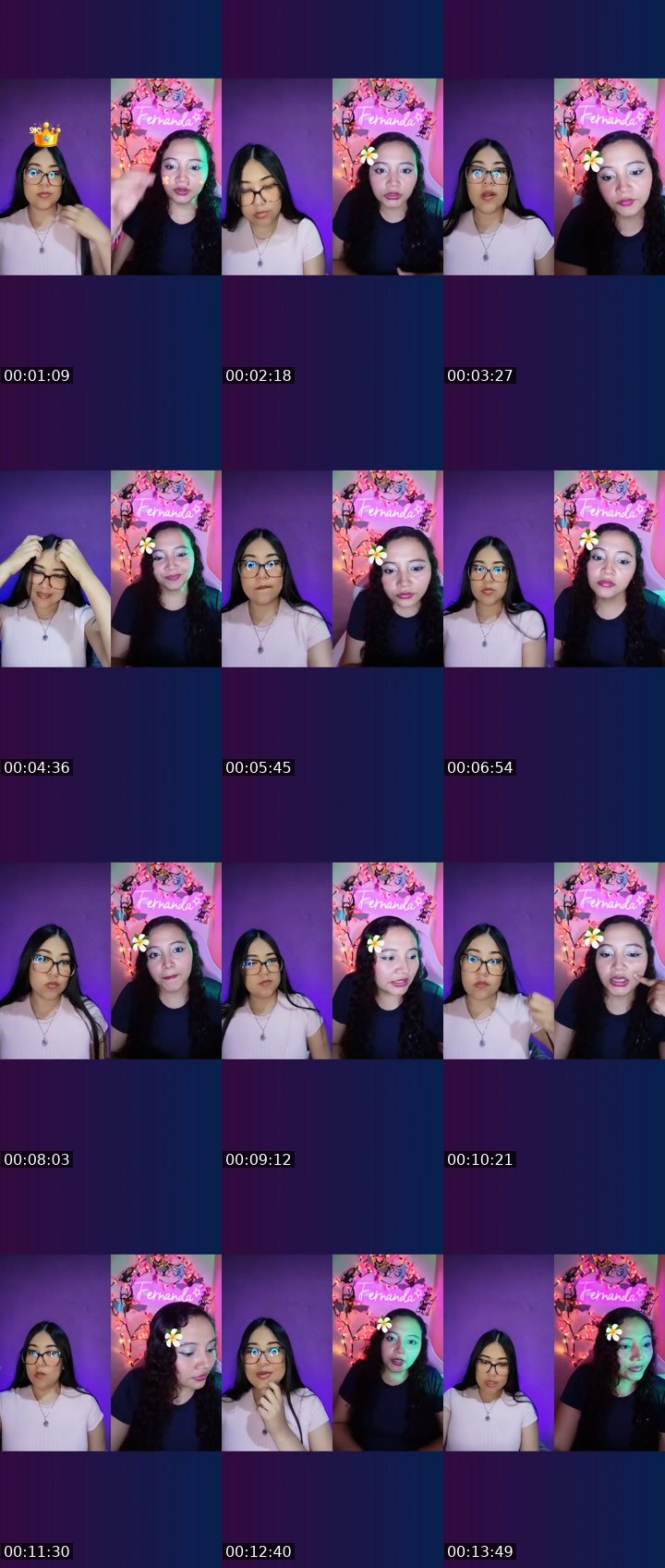 Contact-sheet preview of ✨Luna☁️🩷's Liveme recording
