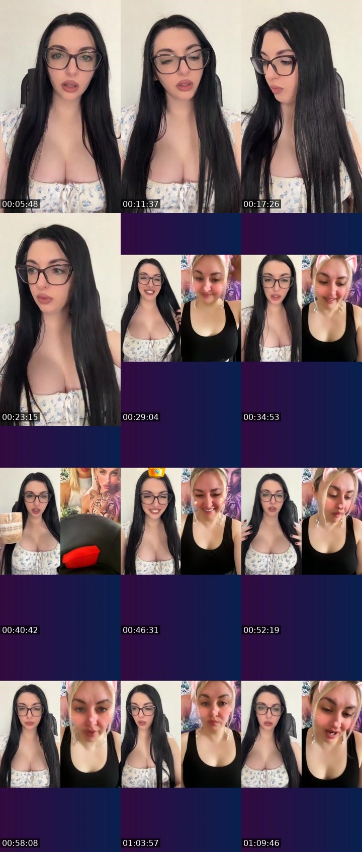 Contact-sheet preview of 💋Alena💋's Liveme recording