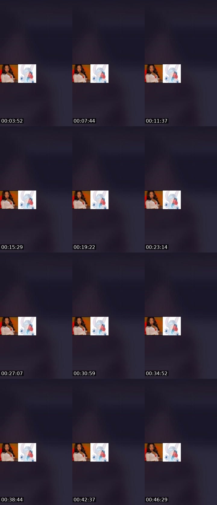 Contact-sheet preview of ✨👑 ⌲ Bibi🔥's Liveme recording