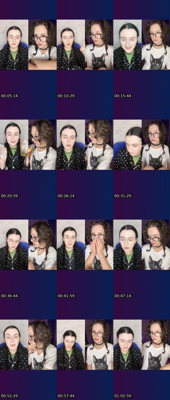 Contact-sheet preview of 🌙꧁ʟᴜɴᴏx꧂🌙's Liveme recording
