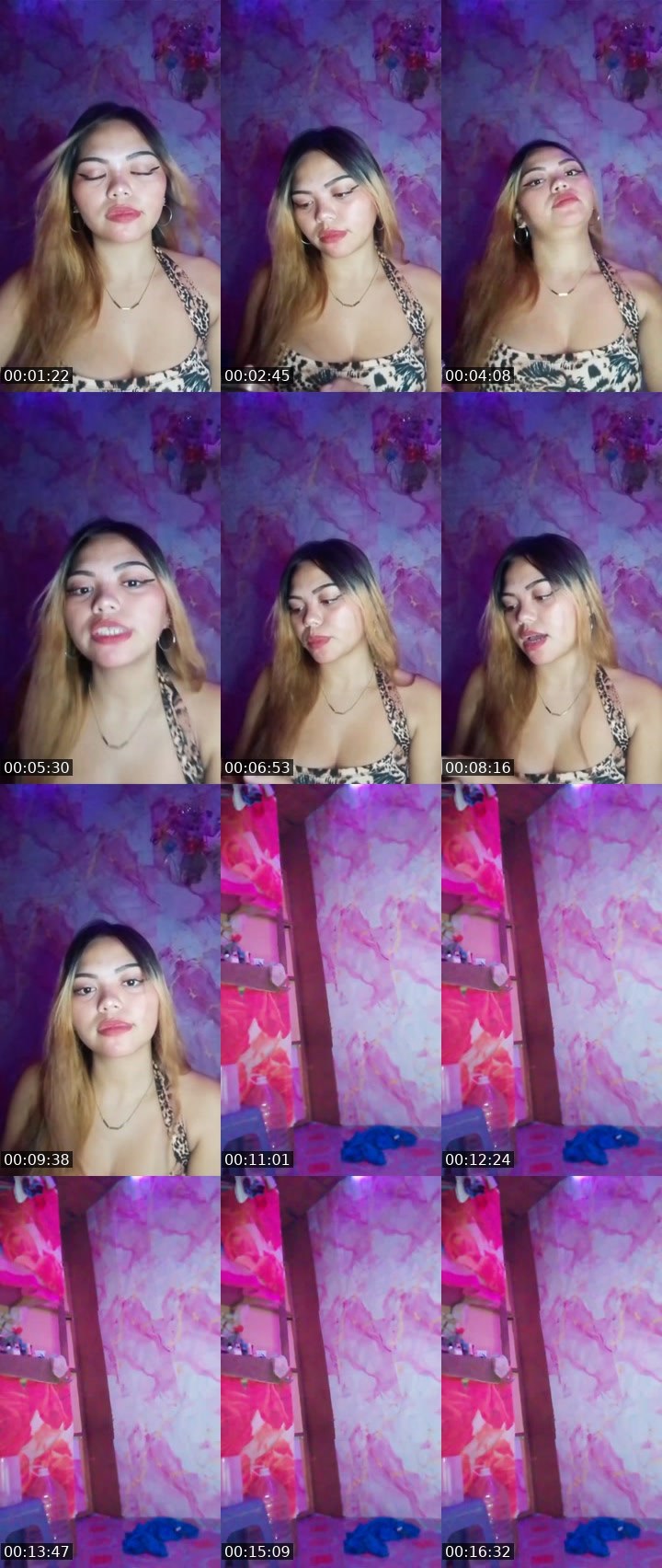 Contact-sheet preview of 👸Chloe🦄(NP)'s Liveme recording